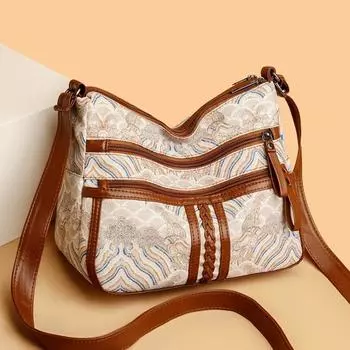 Повседневная сумка через плечо, женские сумки-мессенджеры, коричневые женские сумки через плечо из искусственной кожи 2024 года, зимние женские сумки-конверты в стиле ретро