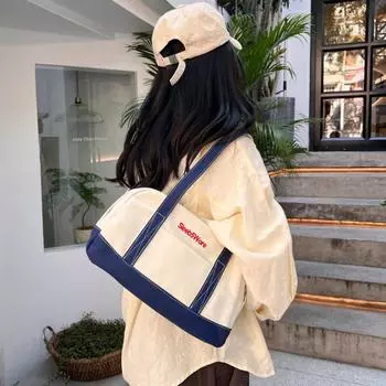 Повседневная сумка для боулинга большой емкости, винтажные сумки на одно плечо, школьная сумка