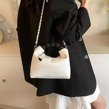 Повседневная сумка для пельменей с ручкой из бисера, Удобная на ощупь, Китайская, Элегантная, Темперамент, Мода и все такое, Новая,