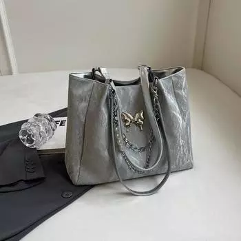 Повседневная сумка для поездок на работу большой вместимости женская 2024 новая модная корейская версия универсальная сумка через плечо сумка премиум-класса бежевый