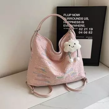 Повседневная сумка для поездок на работу, вместительная, женская, 2024, новая, легкая и универсальная, сумка на два плеча, сумка через плечо на одно плечо