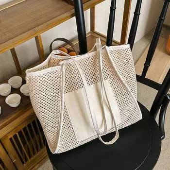 Повседневная сумка для поездок на работу женская летняя сумка 2024 года, новая нишевая трендовая сумка через плечо, сумка в стиле ретро, простая сумка-тоут белый