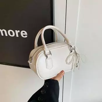 Повседневная сумка для женщин 2024 года, новая корейская версия, нишевая модная универсальная сумка-мессенджер на одно плечо, маленькая квадратная сумка белый