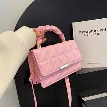 Повседневная сумка-мессенджер через плечо, весна 2024, новая сумка, женская нишевая дизайнерская модная простая сумка белый