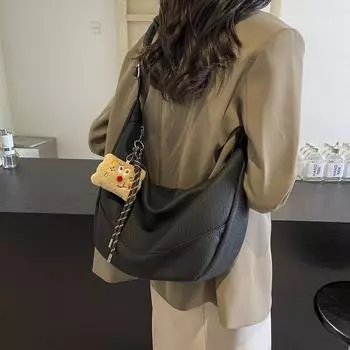 Повседневная сумка-мессенджер для женщин большой вместимости 2024 года, новая модная универсальная сумка-мессенджер в стиле ленивых для поездок на работу покинуть белый