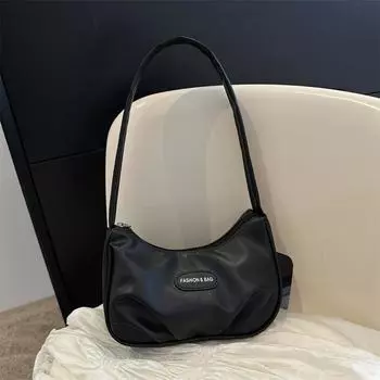 Повседневная сумка-мессенджер, сумка на плечо, летняя новая сумка 2024 года, женская нишевая трендовая модная простая сумка через плечо чёрный