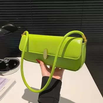 Повседневная сумка-мессенджер в иностранном стиле популярна в этом году, простая маленькая сумка 2024 года, новая модная женская сумка через плечо в стиле ретро чёрный