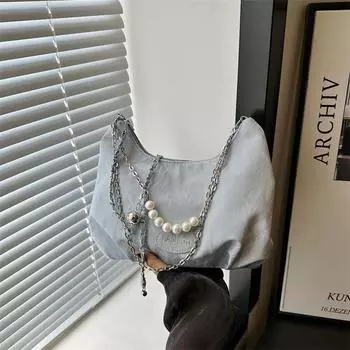 Повседневная сумка-тоут 2024 года, модная персонализированная сумка для поездок на работу, большая вместимость, осенняя женская красивая сумка через плечо чёрный