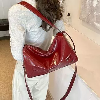 Повседневная сумка-тоут большой емкости для женщин, осень, новые повседневные универсальные сумки через плечо, модная дорожная сумка на одно плечо