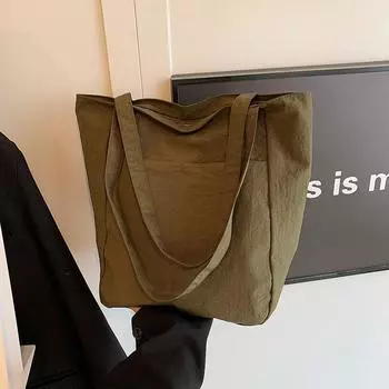 Повседневная сумка-тоут, новая сумка через плечо на одно плечо для женщин с большой вместимостью, для студентов литературных и художественных вузов, простая индивидуальность и красивая сумка