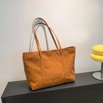 Повседневная сумка-тоут с бриллиантами 2024 года, новая модная сумка, персонализированная большая вместительная сумка под мышкой, простая сумка через плечо чёрный