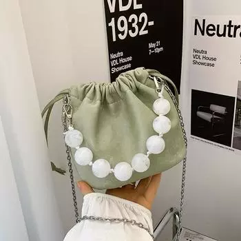 Повседневная сумка-ведро для женщин, летняя новая мода 2024 года, простая сумка через плечо, модная женская сумка, персонализированная сумка-мессенджер чёрный