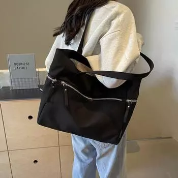 Повседневная сумка женская 2024 новая модная универсальная сумка через плечо большая вместительная сумка-тоут классная сумка для поездок на работу покинуть белый