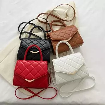 Повседневная сумка женская 2024 новая простая однотонная сумка через плечо модная большая вместительная сумка подмышкой простая маленькая квадратная сумка женская белый