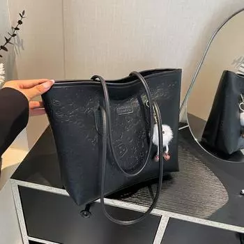 Повседневная сумка женская большая вместимость 2025 простая и универсальная летняя сумка через плечо для студентов колледжей