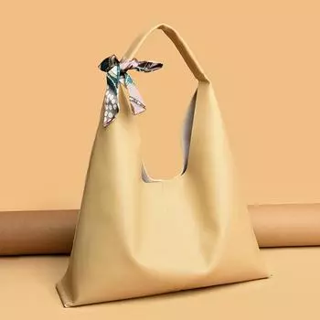 Повседневная сумка женская большая вместительная сумка через плечо высокого класса женская сумка-тоут из мягкой кожи для поездок на работу жёлтый