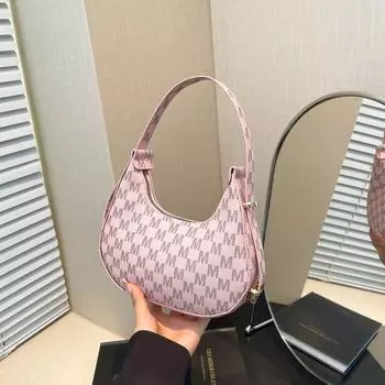 Повседневная сумка женская летняя 2024 новая иностранная модная сумка через плечо трендовая повседневная сумка ретро сумка через подмышку чёрный