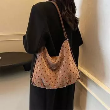 Повседневная сумка женская сумка через плечо в горошек большая вместительная сумка через плечо многофункциональная сумка через плечо розовый