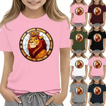 Повседневная свободная футболка с принтом «Пасха» для мальчиков и девочек, круглый вырез, короткий рукав, свитер 110