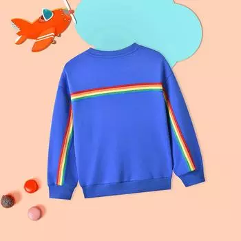 Повседневная толстовка для мальчиков и девочек, зимняя детская однотонная толстовка с подкладкой 90cm белый