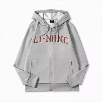 Повседневная толстовка с капюшоном унисекс серии Li Ning Sports Lifestyle Серая YWDU561-2 S