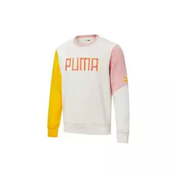 Повседневная толстовка с круглым вырезом Puma с красочным вышитым логотипом, топы унисекс, темно-серый 532180-05 L