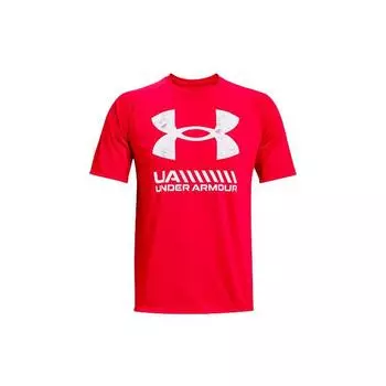 Повседневная тренировочная дышащая футболка прямого кроя Under Armour, мужские топы, красные 1363065-608 XL