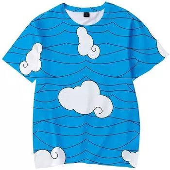 Повседневная уличная футболка с короткими рукавами и рисунком из мультфильма для женщин и мужчин, летние футболки с круглым вырезом и 3D-принтом, спортивная свободная футболка S