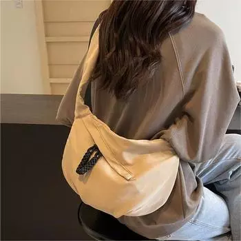 Повседневная универсальная легкая холщовая сумка женская сумка простая модная сумка для пельменей большая вместимость сумка-мессенджер для поездок на работу чёрный