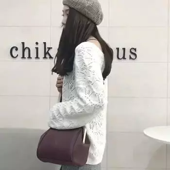 Повседневная винтажная сумка с блестками и маленькой ракушкой 23cm*10cm*28cm чёрный