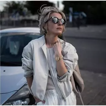 Повседневная женская куртка на молнии, свободная, однотонная, с круглым вырезом, длинным рукавом, карманом, свободная, женская куртка 2024 года, осенние универсальные женские пальто S серый