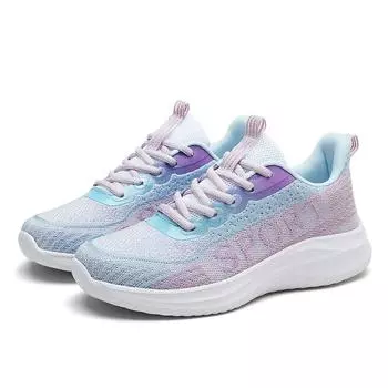 Повседневная женская обувь для активного отдыха с цветовым градиентом, удобная толстая подошва, сетка с низким вырезом, дышащая плетеная спортивная обувь Fly Woven 41