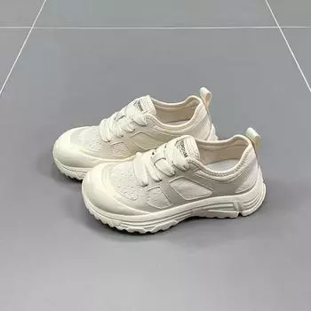 Повседневная женская обувь Gu Yun из сетки 2024 года, новинка на толстой круглой подошве, легкая и дышащая, модная универсальная спортивная обувь 35