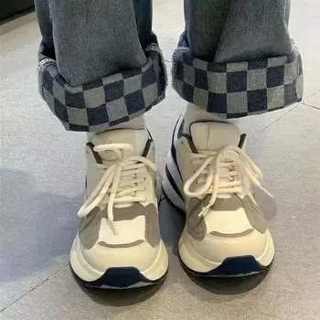 Повседневная женская обувь, обувь для папы, новые летние дышащие туфли из арганового дерева, кроссовки на платформе для бега 35 синий