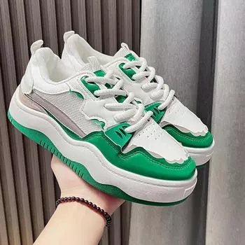 Повседневная женская обувь, весенне-осенняя новая универсальная повседневная спортивная обувь на платформе, парусиновые кроссовки, белые туфли с клубничным медведем 35 хаки