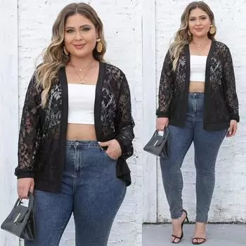 Повседневная женская рубашка с пуговицами на шнуровке и лацканами, свободная рубашка с длинным рукавом с завязками по бокам 4XL чёрный