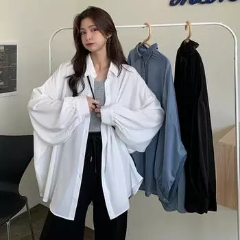 Повседневная женская рубашка, удобная и универсальная, женская тонкая свободная рубашка из шифона белого цвета, кардиган, темперамент, элегантный модный топ S белый