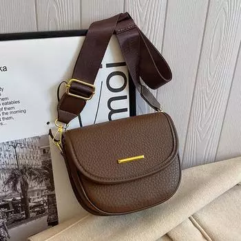 Повседневная женская сумка через плечо, летняя новая модная фактурная сумка с широким плечевым ремнем, универсальные сумки на одно плечо