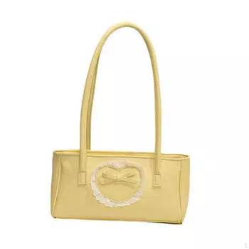 Повседневная женская сумка через подмышку из искусственной кожи с застежкой-молнией жёлтый