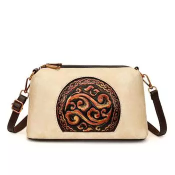 Повседневная женская сумка из мягкой кожи, на плечо, кроссбоди, для женщин, 2025, новая модная сумка-мессенджер с принтом, женская сумка-тоут