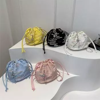 Повседневная женская сумка, новая модная сумка на одно плечо, простая летняя новая китайская сумка, сумка-ведро через плечо