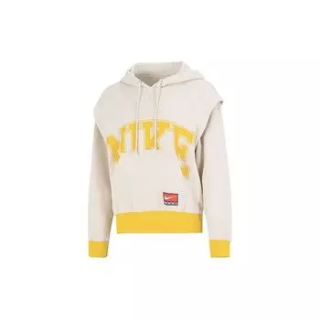 Повседневная женская толстовка с капюшоном Nike Simple Letter Print, желтый DQ6586-126 S