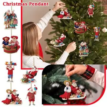 Повседневная жизнь Санта-Клауса. Украшения для рождественской елки. One Size