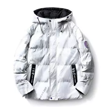 Повседневное однотонное карман с застежкой-молнией и боковым швом, белое, обычное свободное теплое пальто 8XL белый