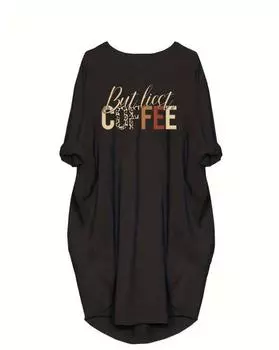 Повседневное платье больших размеров, женское легкое эластичное мешковатое платье с леопардовым принтом и длинными рукавами и круглым вырезом, с карманами 1XL чёрный