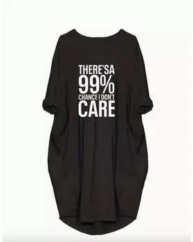 Повседневное платье больших размеров, женское мешковатое платье с круглым вырезом и принтом больших размеров, длинными рукавами и карманами 1XL чёрный