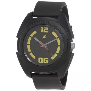 Повседневные аналоговые мужские часы с черным циферблатом