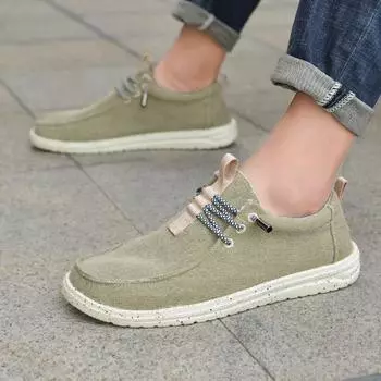 Повседневные эспадрильи с одной педалью, весенние и осенние мужские туфли для ленивых, новые туфли для рыбаков большого размера 39 чёрный