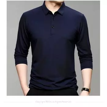 Повседневные бархатные утолщенные футболки с длинными рукавами для мужчин, рубашки для пап среднего возраста, мужские нижние рубашки, мужская одежда M