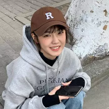 Повседневные бейсболки для женщин и мужчин, летние R с вышивкой букв, корейский стиль, регулируемая хлопковая кепка, новая мода 56-58cm хаки